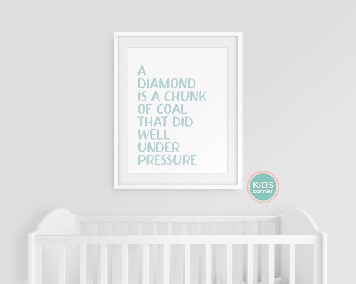 A Diamond Is a Chunk of Coal That Did Well Mint Motivation Poster - Image 3