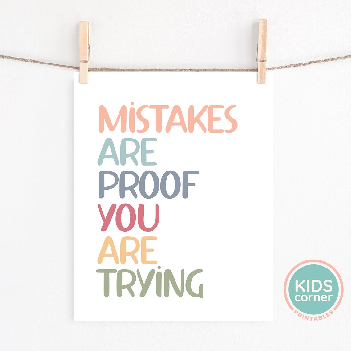 Mistakes Are Proof You Are Trying Boho Art Print - Image 2