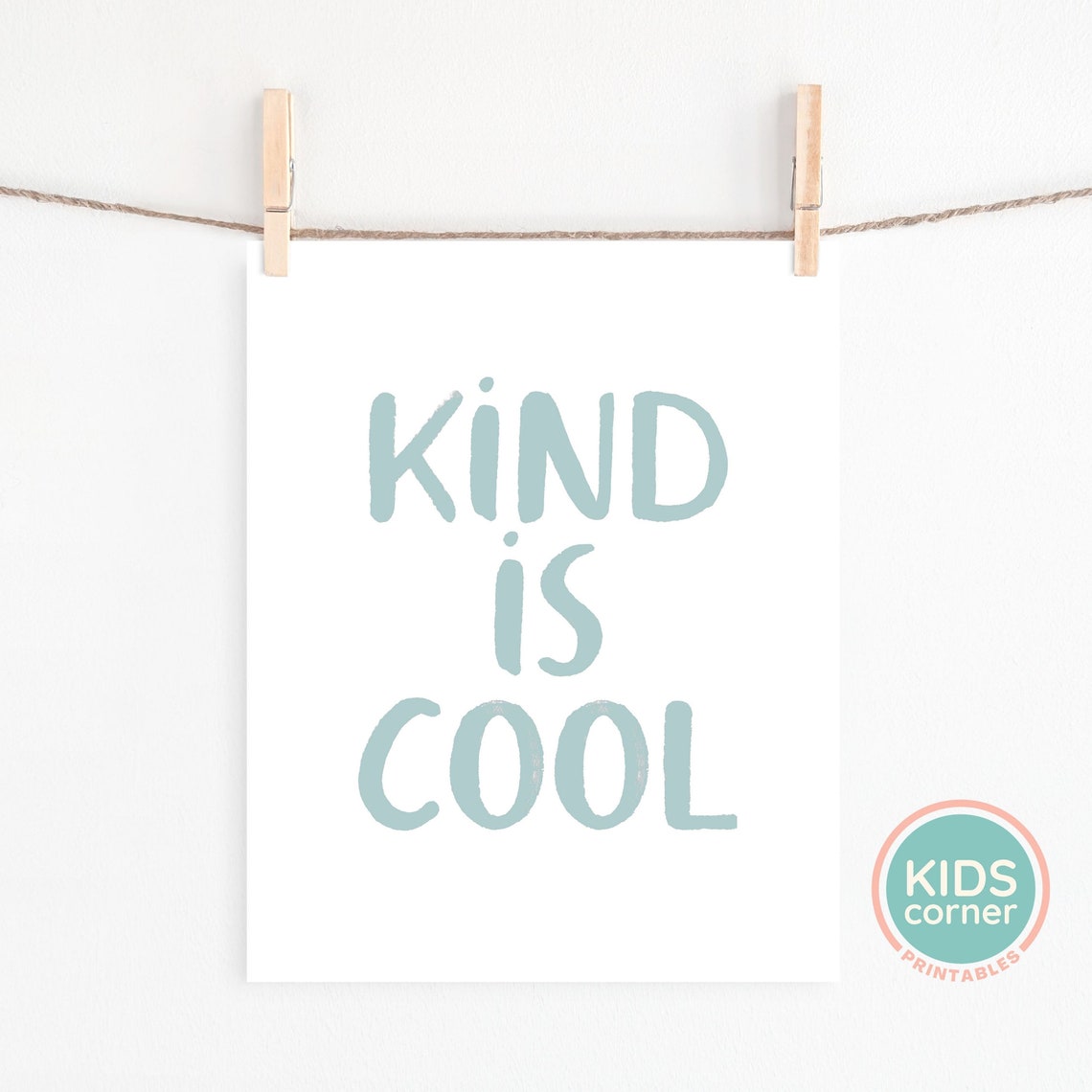 Kind Is Cool Positive Saying Nursery Classroom Wall Quote Poster - Image 2