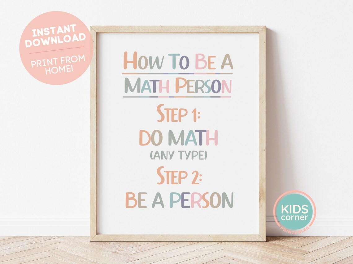 How To Be A Math Person Boho Classroom Poster