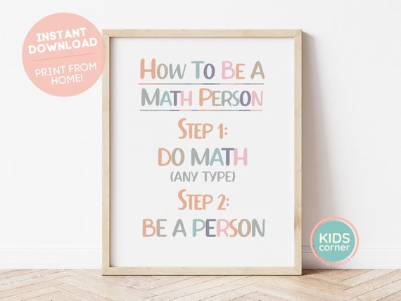 How To Be A Math Person Boho Classroom Poster