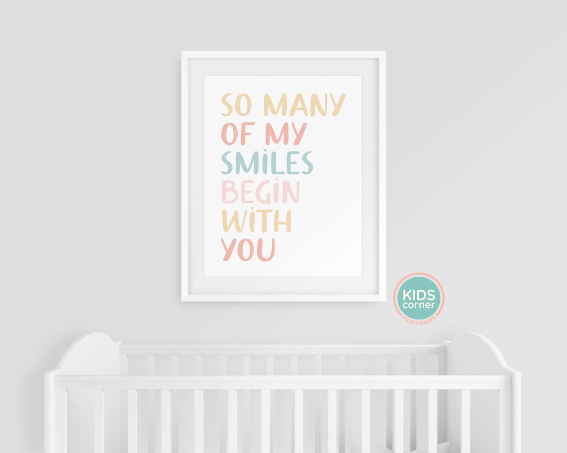 So Many of My Smiles Begin with You Romantic Love Quote Poster - Image 3