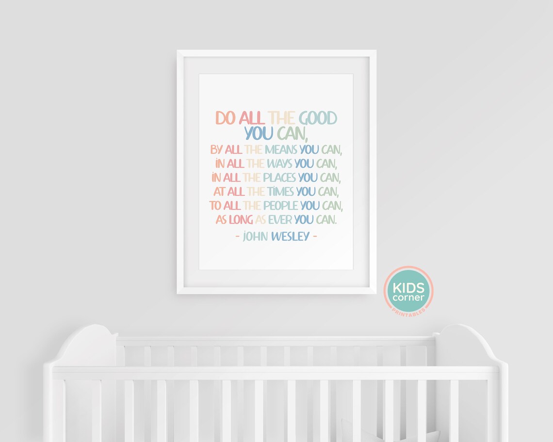John Wesley Quote Art Print, Motivational Typography - Image 3