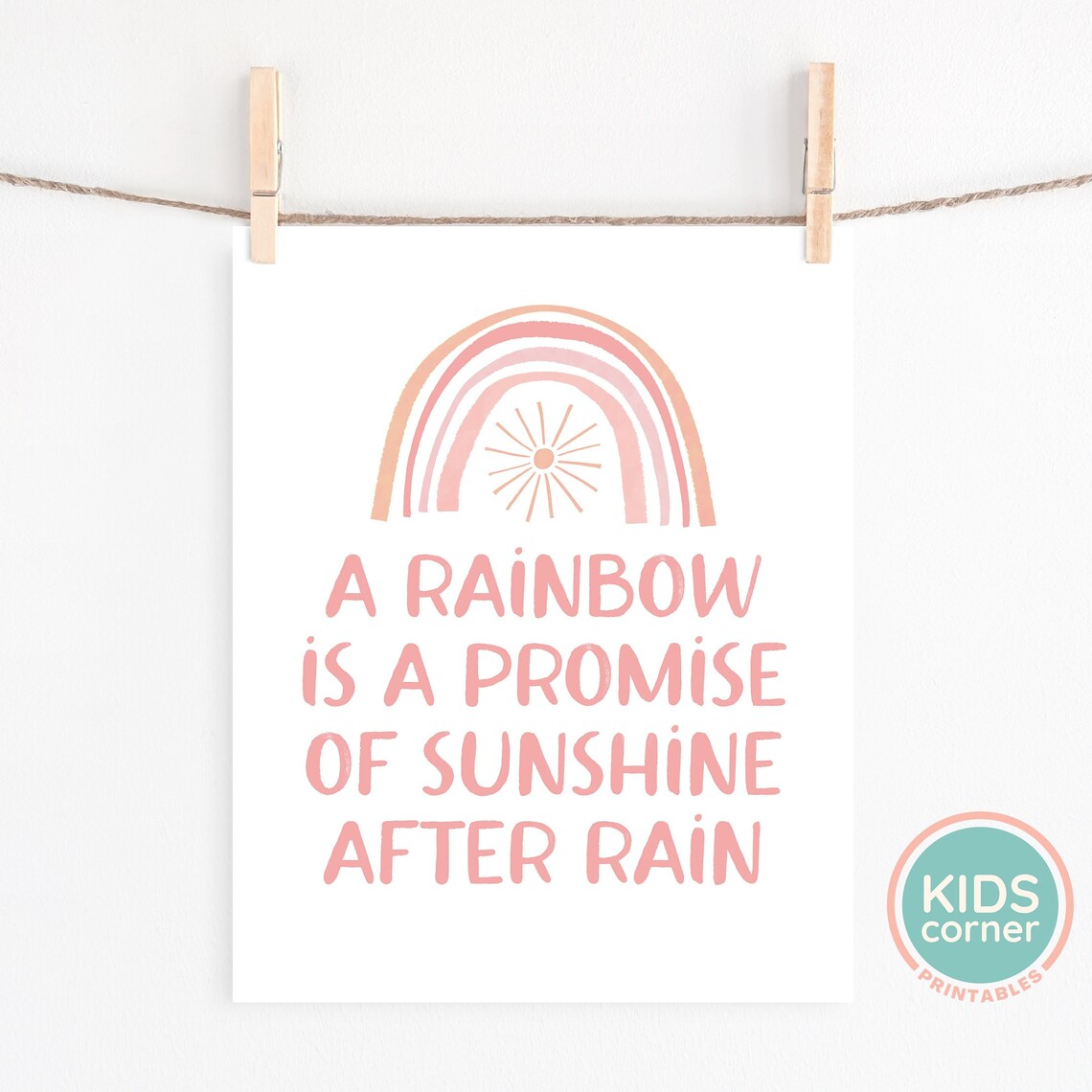A Rainbow Is A Promise Of Sunshine After Rain Sun Art Poster - Image 2