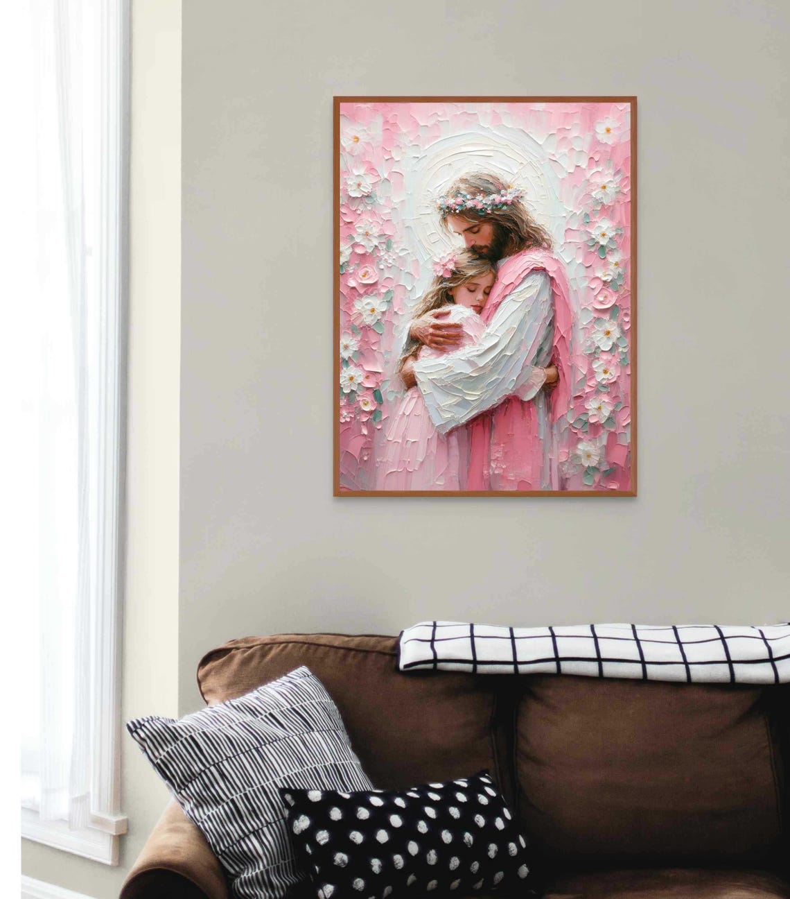 Love Him Christian Painting Jesus And Girl Picture Of Christ Lds Painting Bible Wall Art Christ And Kids Jesus Picture Jesus Prints - Image 2