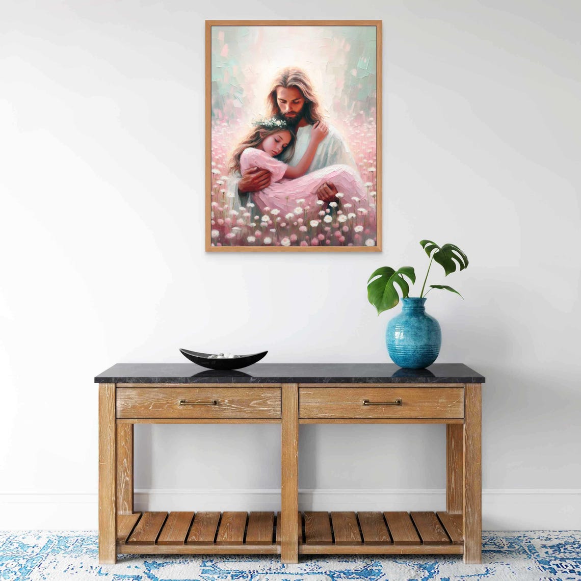 Save Her Christian Wall Art Jesus And Girl Picture Of Jesus Lds Painting Bible Prints Christian Nursery Art Jesus Prints Jesus Art - Image 7