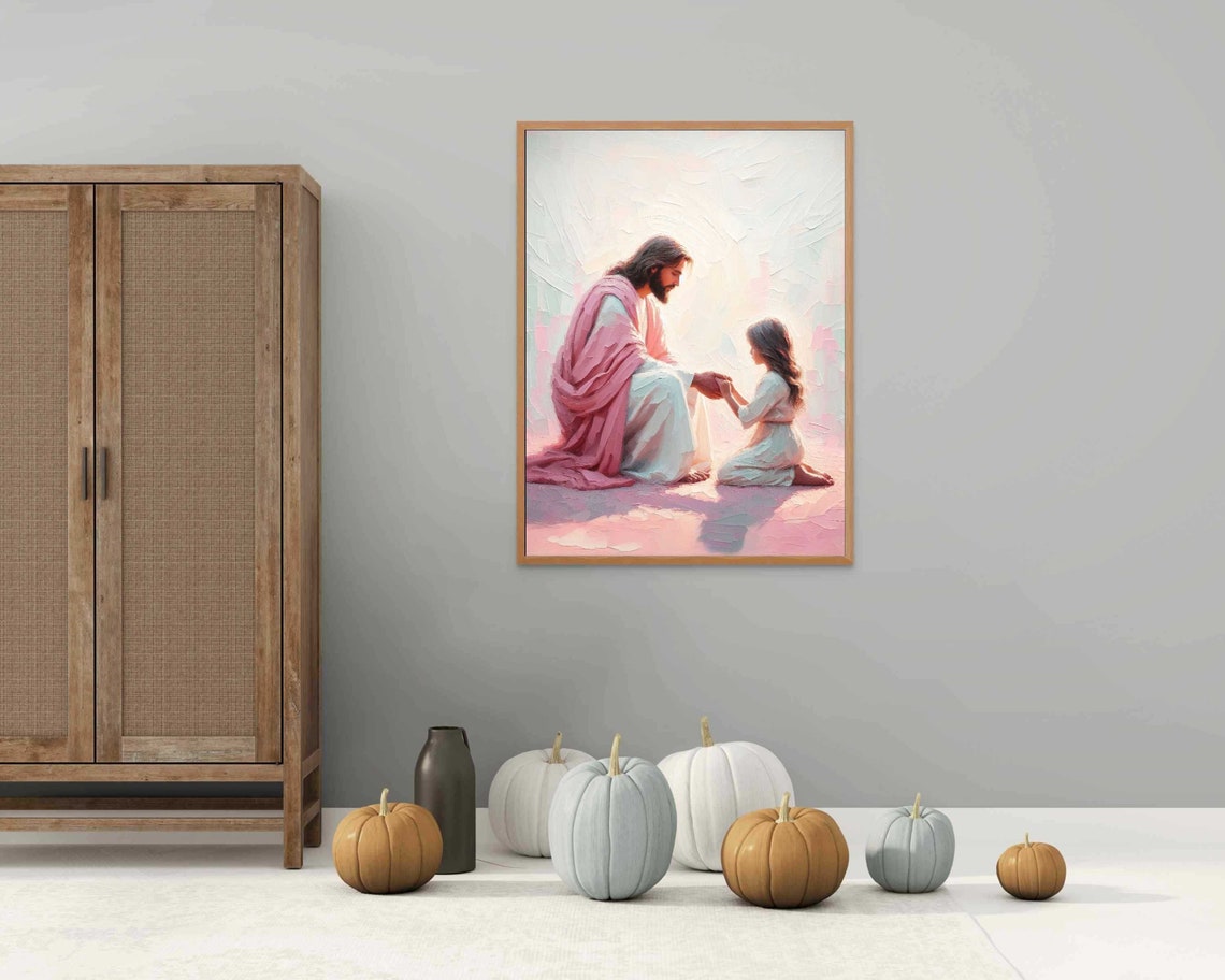 Confide In Him Christian Art Jesus And Girl Picture Of Jesus Art Lds Art Bible Wall Art Modern Christian Art Christian Art For Women - Image 5