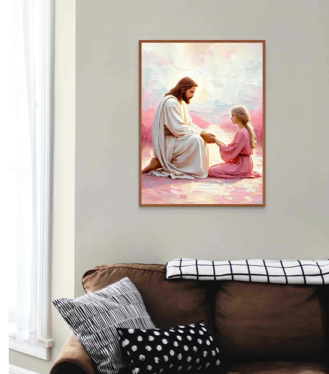 Friends Forever Christian Art Jesus And Girl Picture Of Christ Lds Painting Bible Print Jesus With Kids Jesus Wall Art Religious Art - Image 4