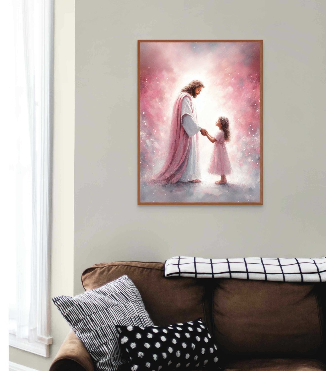 Take His Hand Christian Art Jesus And Girl Picture Of Christ Lds Art Bible Painting Jesus Poster Christian Art For Women Jesus Print - Image 4
