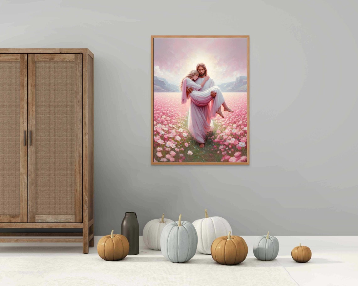 Your Savior Christian Art Jesus And Girl Picture Of Christ Lds Art Bible Painting Christian Painting Jesus And Women Prints - Image 3