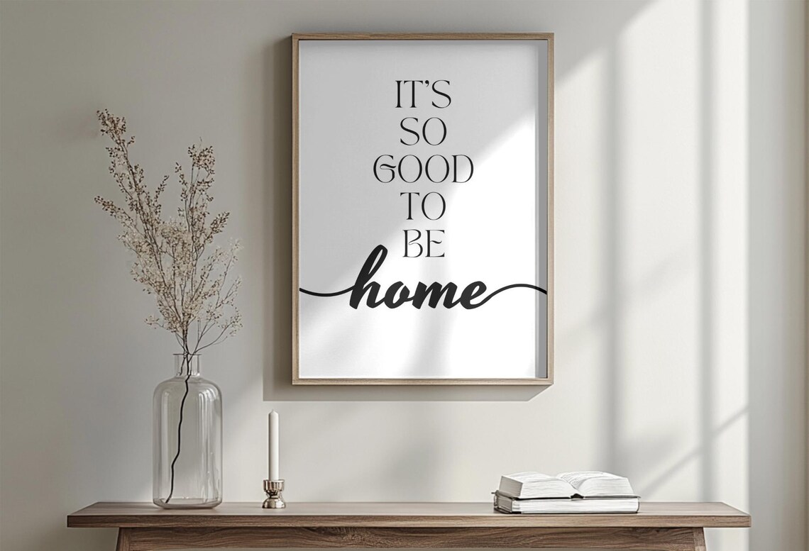 Its So Good To Be Home Welcome, Motivational Quote Poster - Image 4