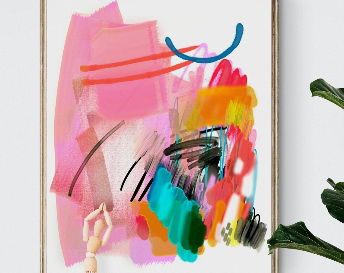 Abstract Colorful Painting, Vibrant Art Print - Image 4