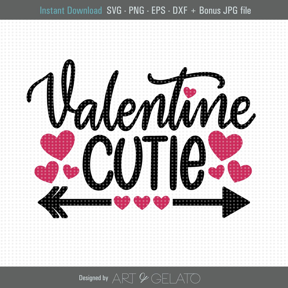 Valentine Cutie Baby Onesie Art Print, Valentine's Day