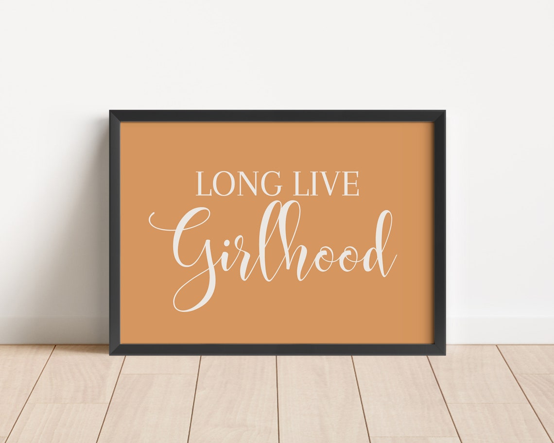 Long Live Girlhood Art Print Boho Girls Playroom Poster Little Girl Room Art Toddler Poster Girlhood Quote Print Nursery Wall Decor - Image 3
