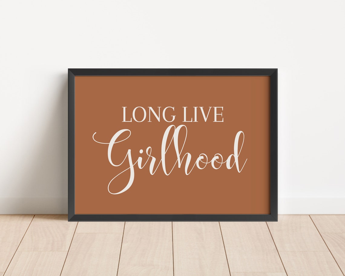 Long Live Girlhood Art Print Boho Girls Playroom Poster Little Girl Room Art Toddler Poster Girlhood Quote Print Nursery Wall Decor - Image 3