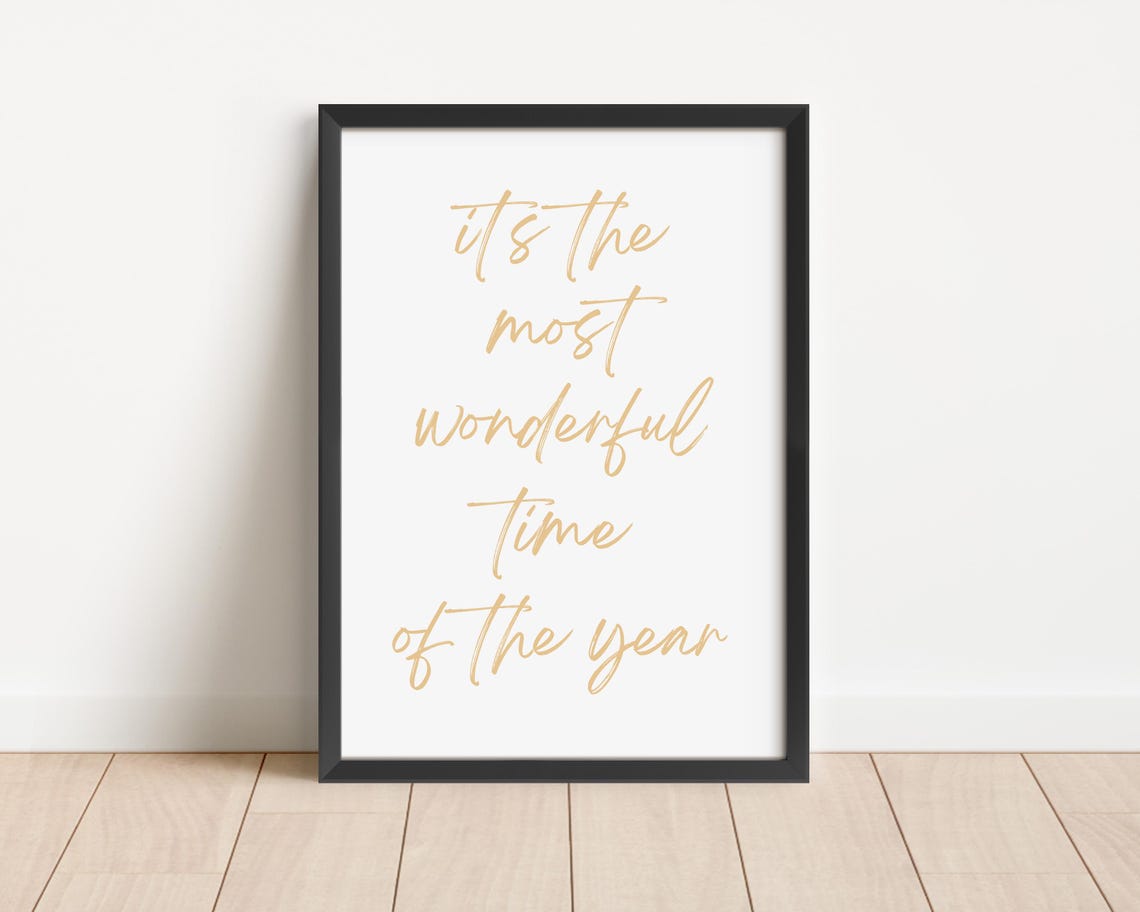 It Is The Most Wonderful Time Of The Year Gold Script Poster - Image 3