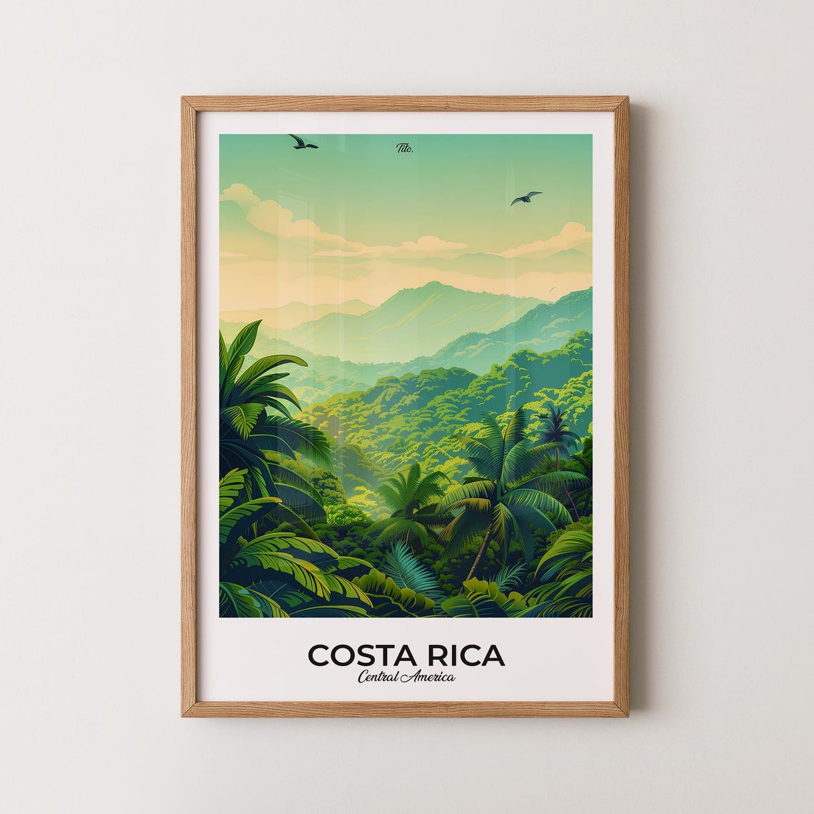 Costa Rica Poster Costa Rica Travel Poster Costa Rica Art Print Costa Rica Wall Art Central America Poster Gift For Travelers