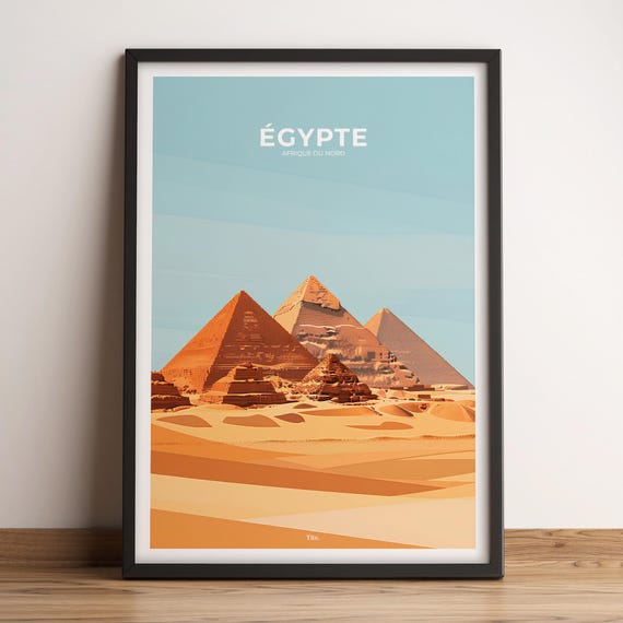 Egypt Poster Egypt Travel Poster Egypt Art Print Egypt Poster Egypt In North Africa Customizable Gift