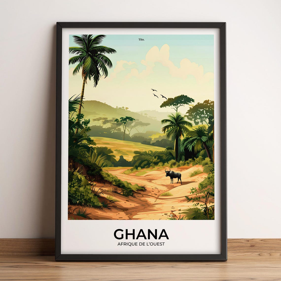 Ghana Poster Ghana Travel Poster Ghana Art Print Ghana Poster Ghana In West Africa Travel Gift