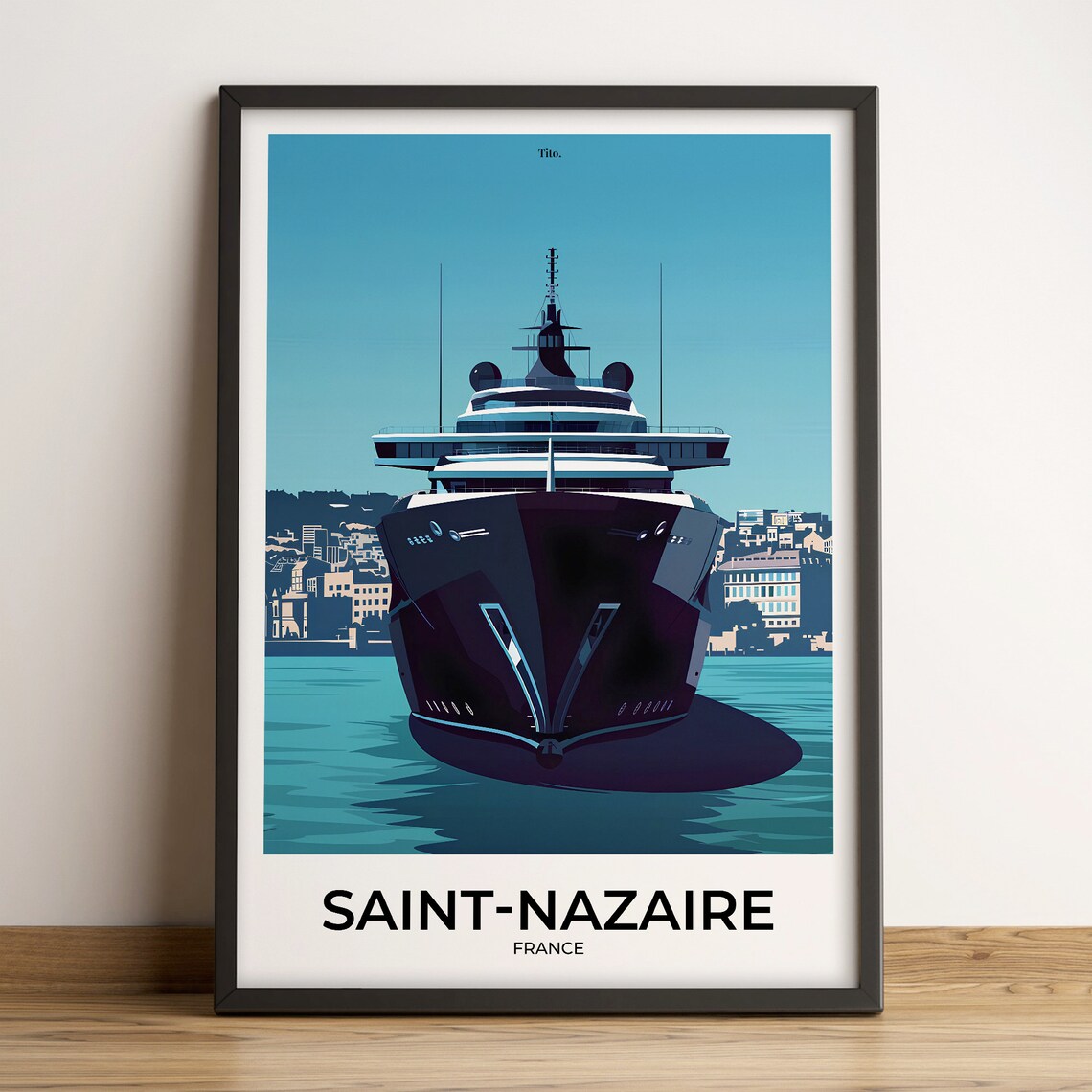 Saint Nazaire Poster Saint Nazaire Travel Poster Saint Nazaire Art Print Saint Nazaire Poster Travel Gift