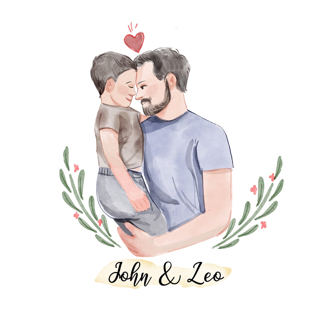 Custom Watercolor Painting Print Family Portrait Custom Portrait From Photo Portraits From Photos Personalized Gifts Mothers Day Gift - Image 3
