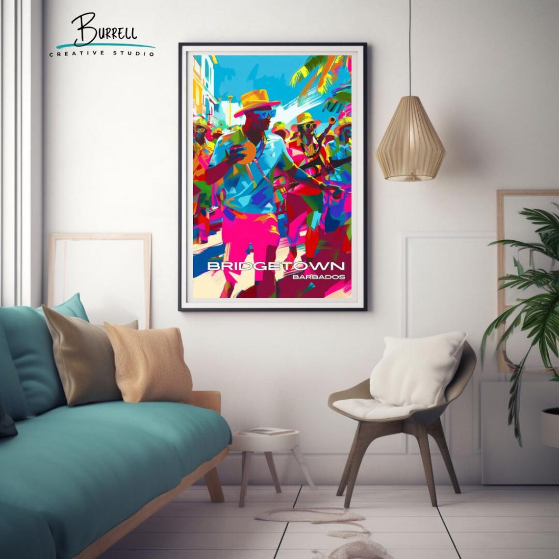 Bridgetown Barbados Carnival Travel Poster Wall Art Poster Print - Image 3