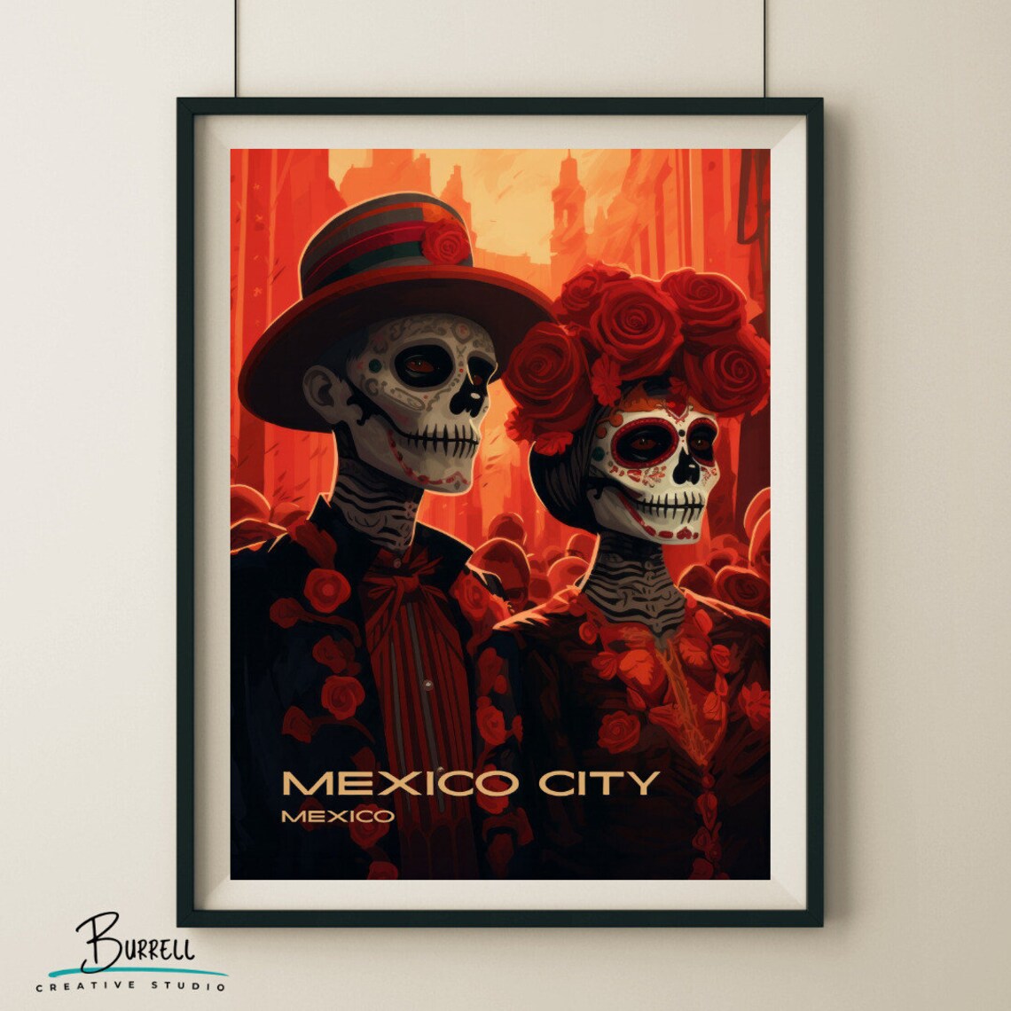 Mexico City Mexico Day Of The Dead Parade Travel Poster