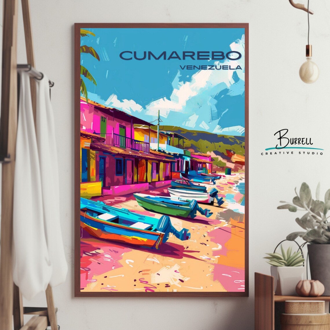 Cumarebo Venezuela Colorful Fishing Village Boats Harbor Poster - Image 4