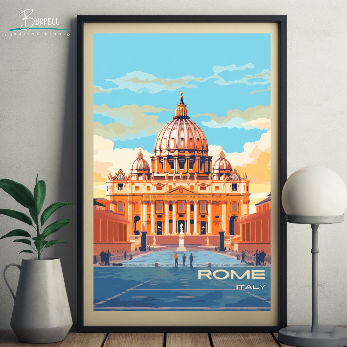 Rome Italy Saint Peters Basilica Dome St Peters Square Poster - Image 5