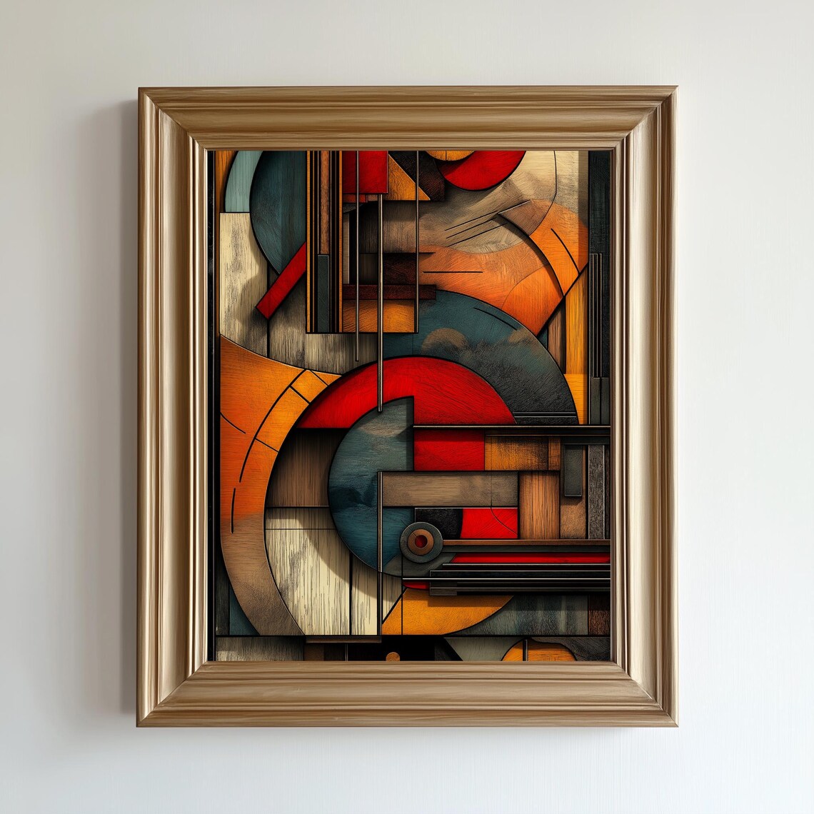 Geometric Abstract Art, Modern Wall Decor - Image 2