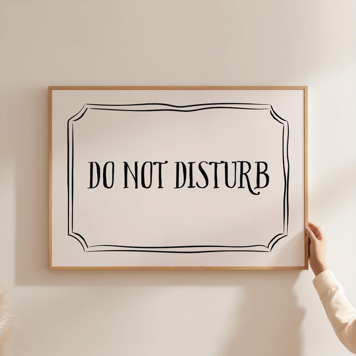Do Not Disturb Bedroom Poster, Aesthetic Homebody Decor