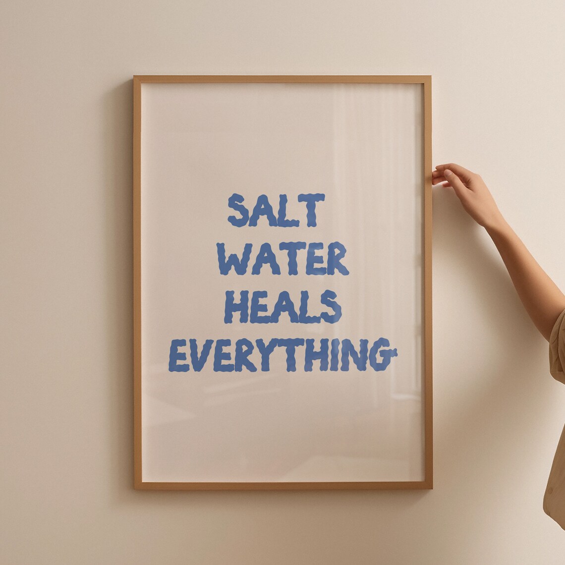 Salt Water Heals Everything Coastal Quote Art Print