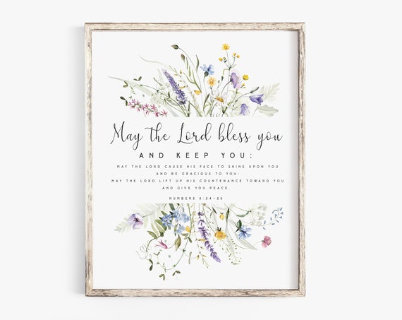 May The Lord Bless You And Keep You, Numbers 6:24-26 Art Print