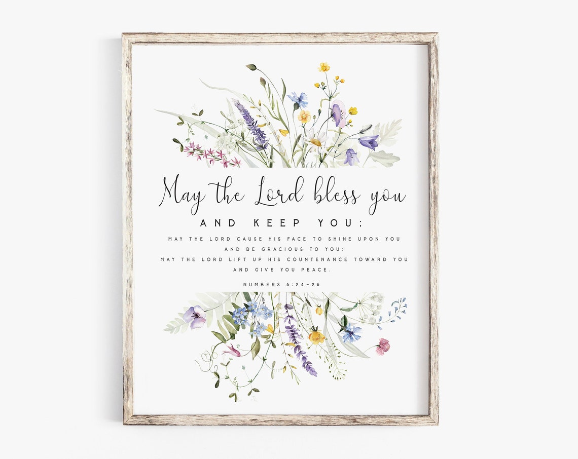 May The Lord Bless You And Keep You, Numbers 6:24-26 Art Print