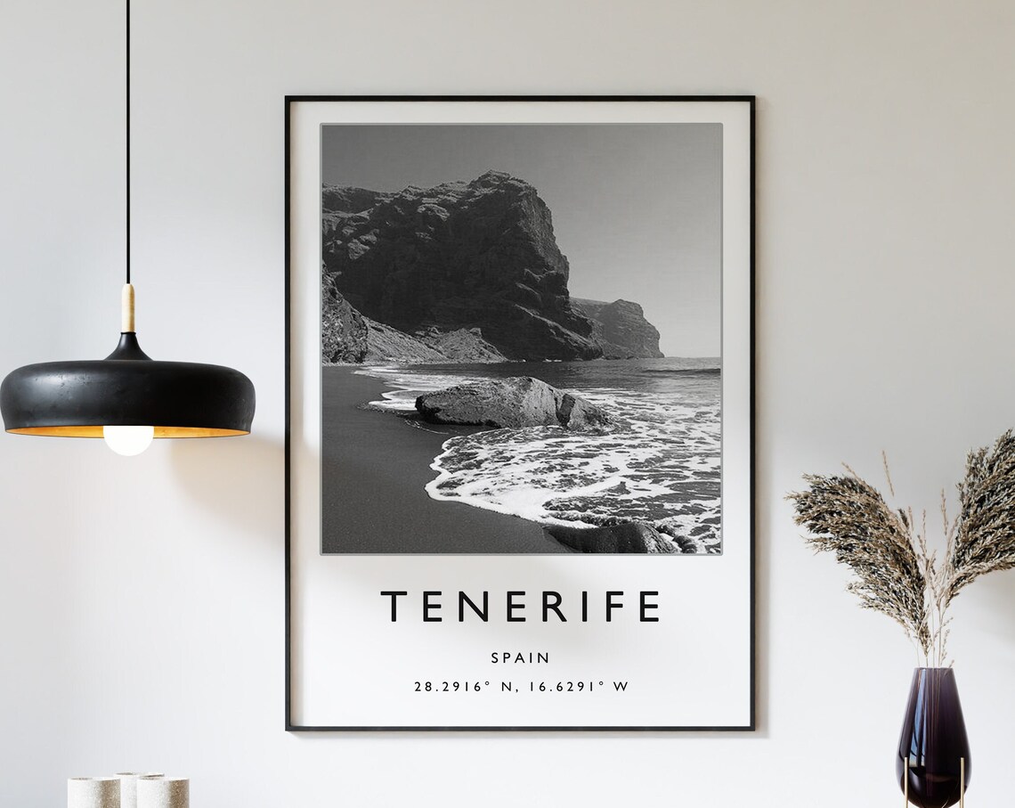 Tenerife Travel Poster, Spain Travel Art Print