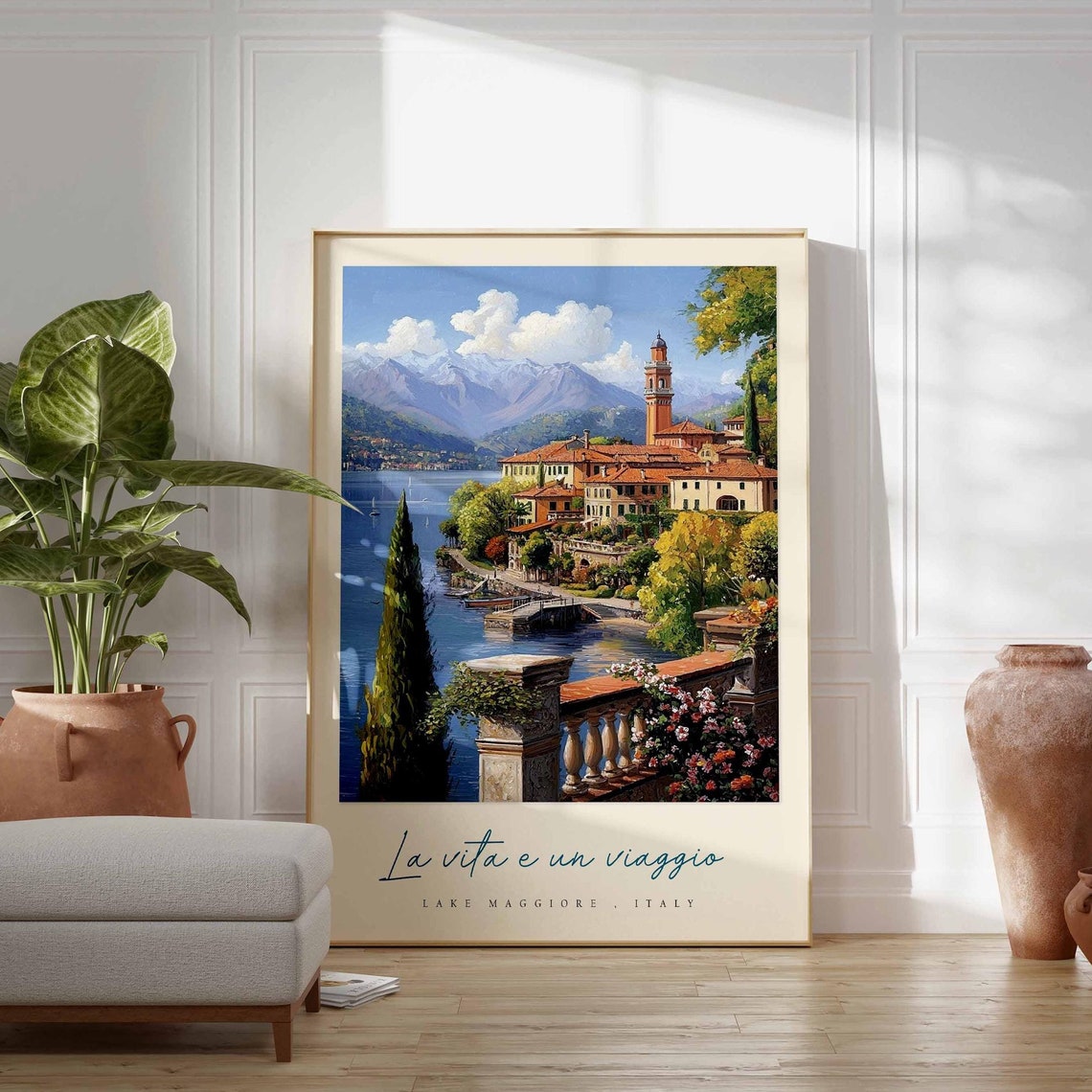 Lake Maggiore Poster Italian Travel Print Lake Maggiore Travel Art Lake Maggiore Wall Art Italy Art Italy Travel Decor Travel Gift