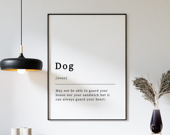 Definition Of Dog Print Animal Poster Funny Comedy Art Modern Wall Home Decor Gift A1a2a3a4