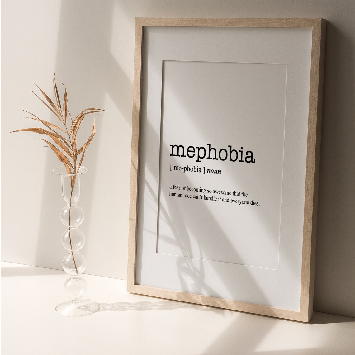 Mephobia Word Definition Poster Print Urban Dictionary Word Meaning Funny Gifthome Decor Typographic Posters Wall Decor Prints - Image 4