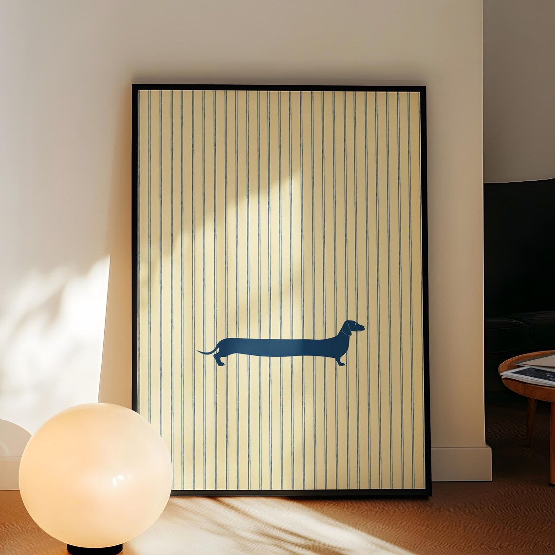 Dachshund Wall Art Print, Quirky Dog Lover Decor