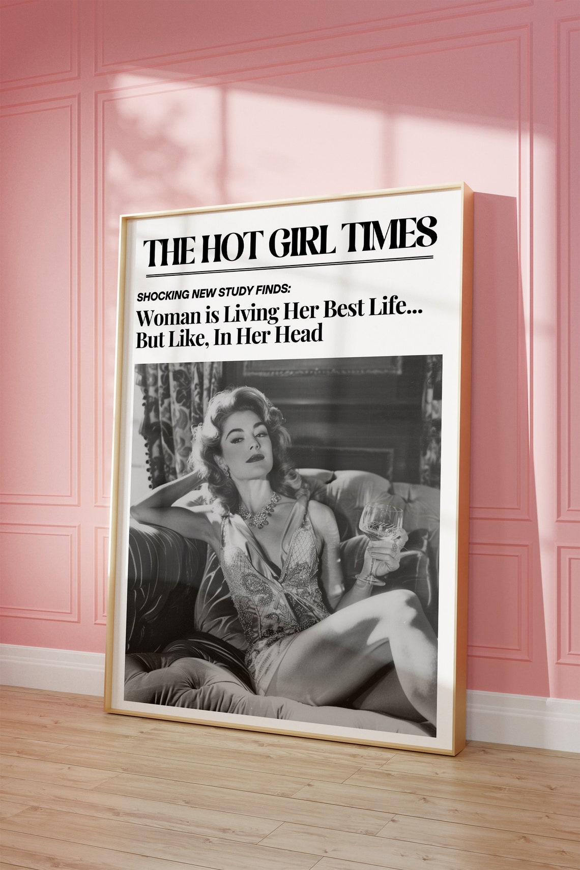 The Hot Girl Times Living Her Best Life Funny Headline Poster