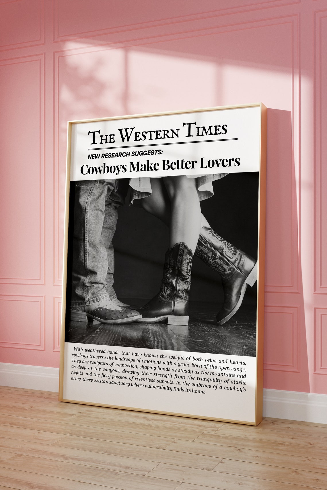 The Western Times Cowboys Make Better Lovers Boots Photo Poster