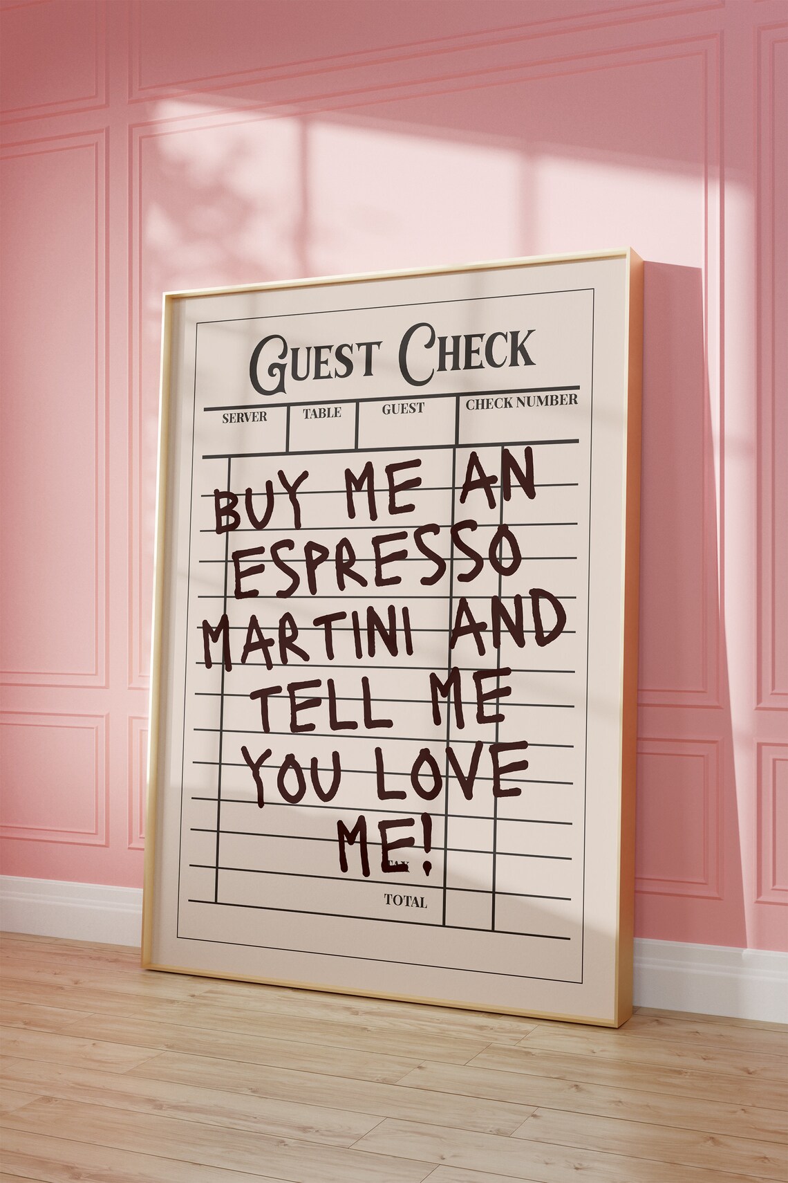 Espresso Martini Trendy Quote Poster for Bar Cart - Image 2