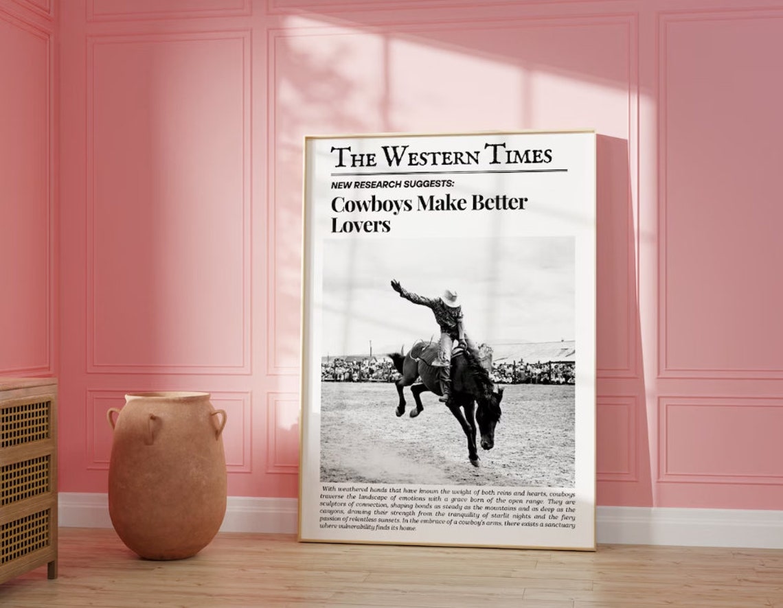 Cowboys Make Better Lovers The Western Times Newspaper Poster - Image 2