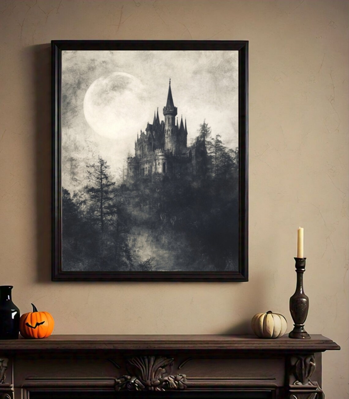 Halloween Haunted House Vintage Poster Print - Image 2
