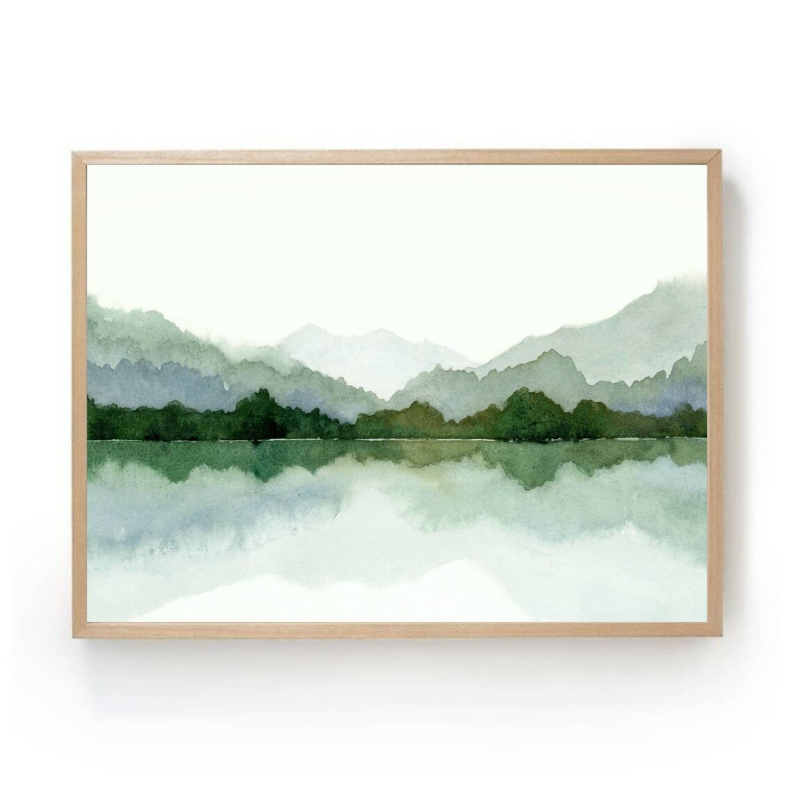 Forest Lake Panoramic Landscape Art Print