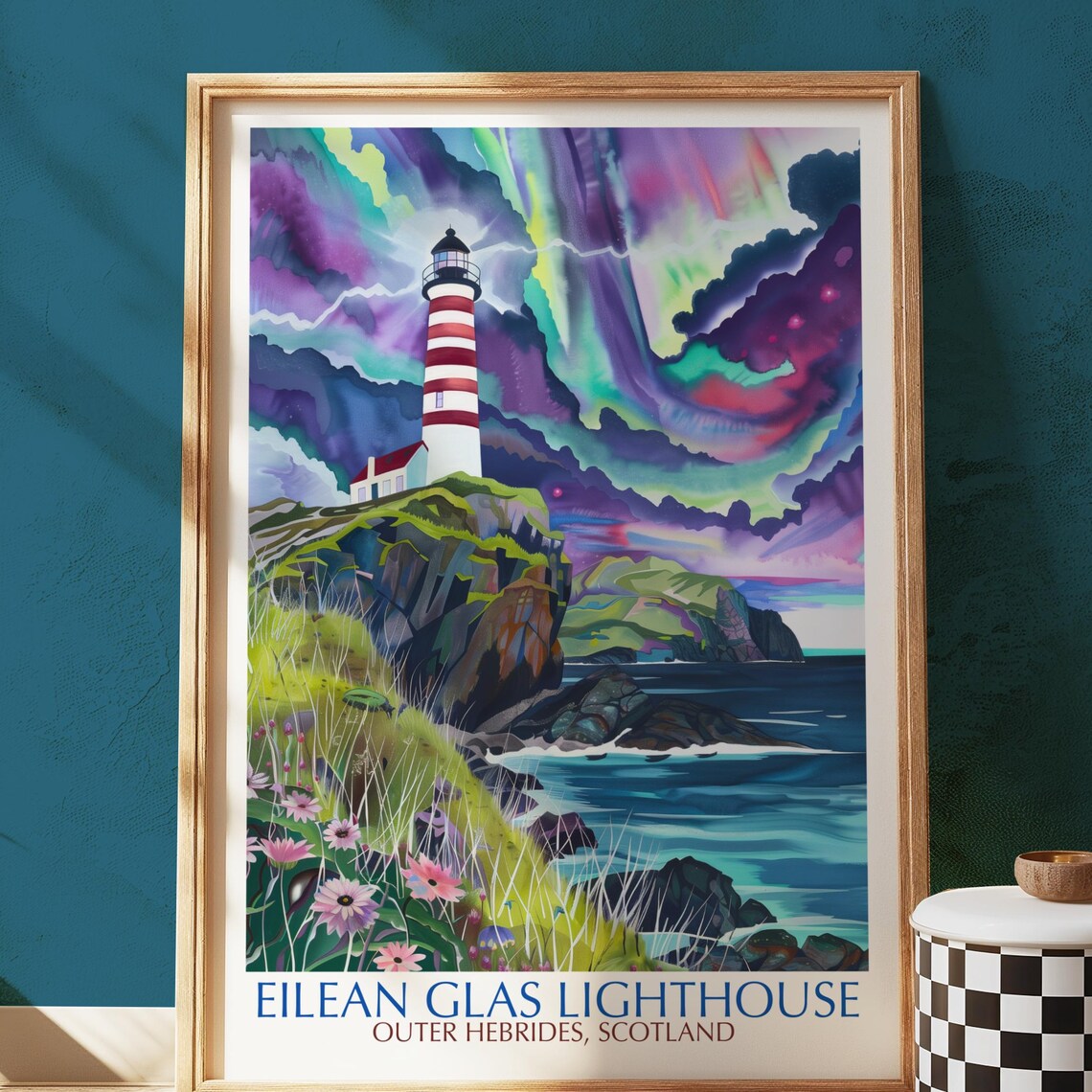 Eilean Glas Lighthouse Print, Scotland Coastal Art