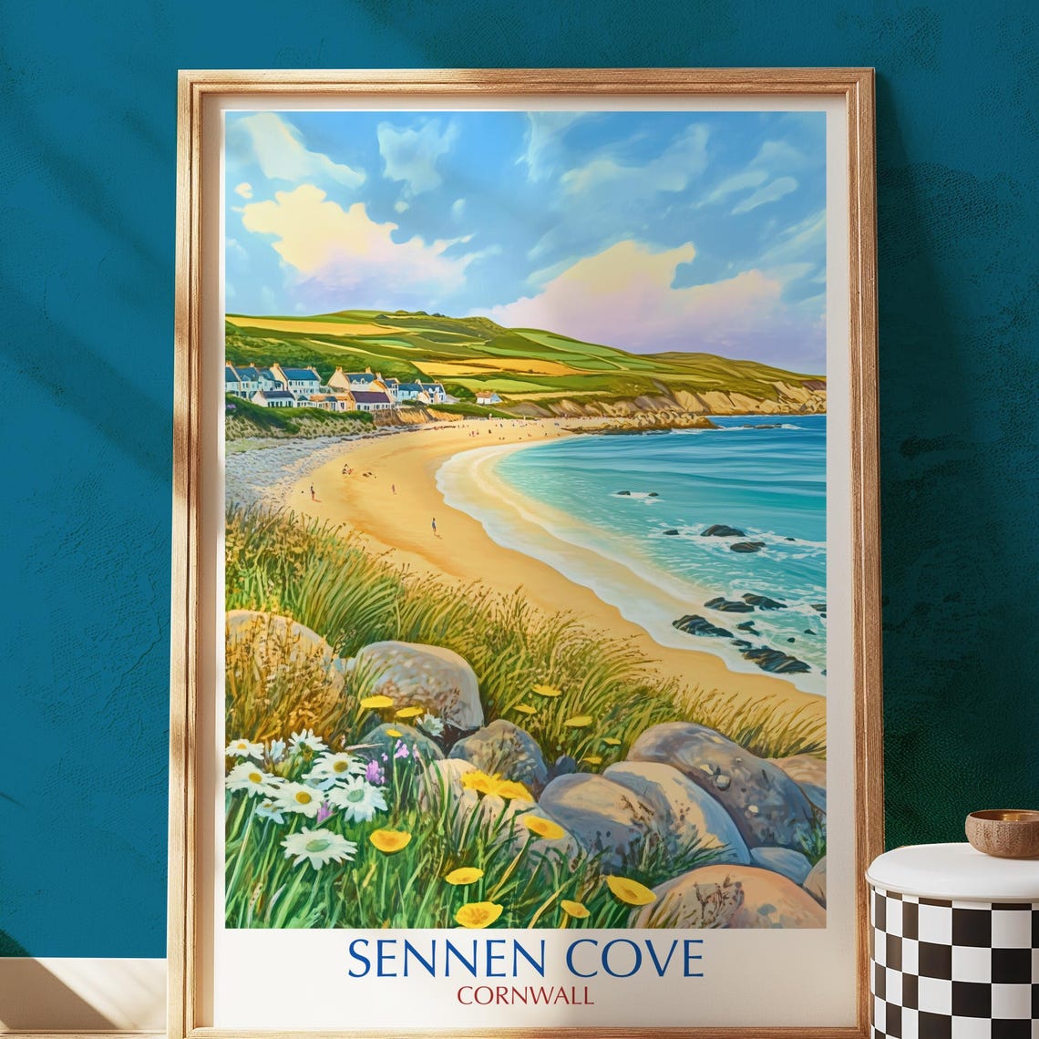 Sennen Cove Art Print, Cornwall Coastal Landscape
