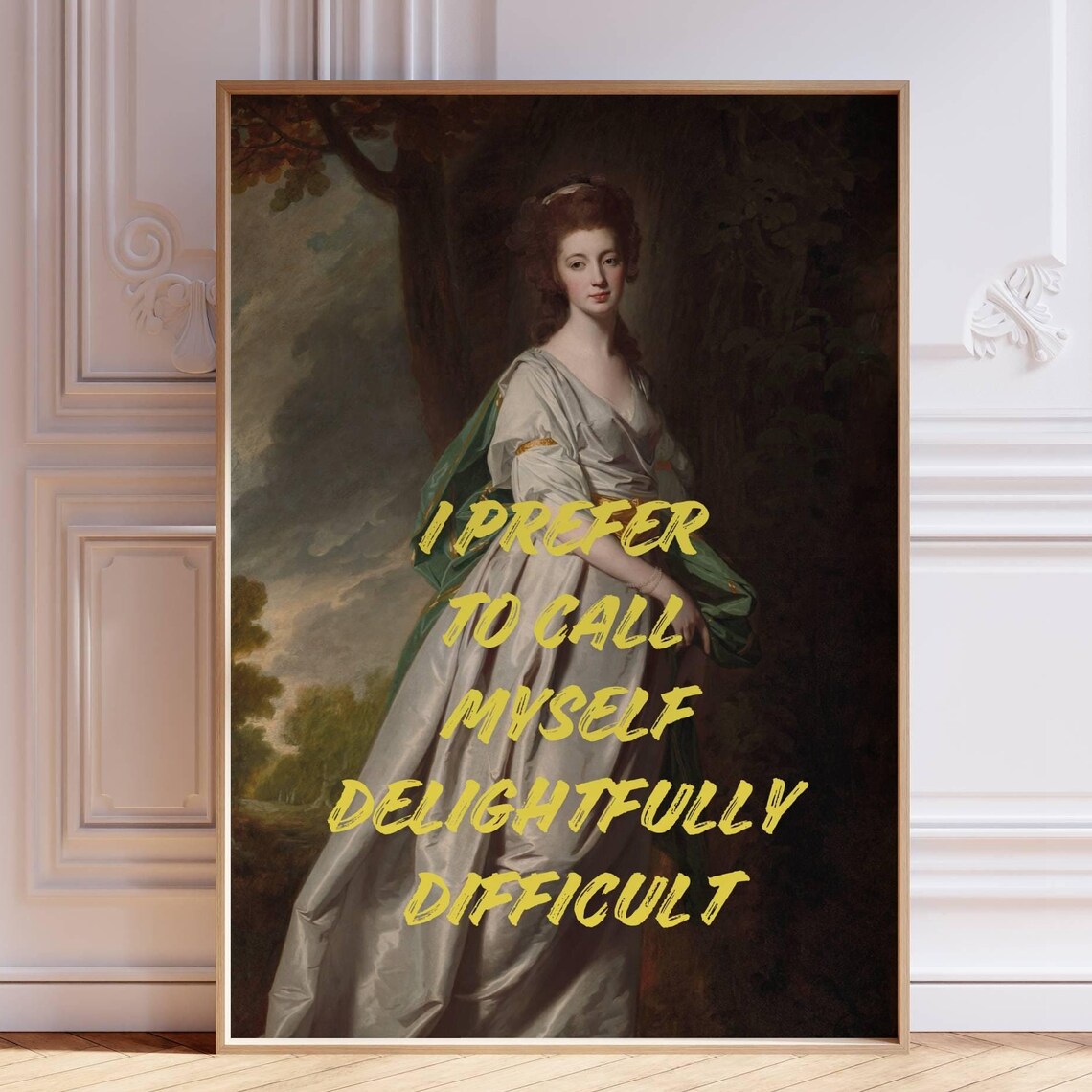 Altered Feminist Art Poster, Eclectic Maximalist Decor