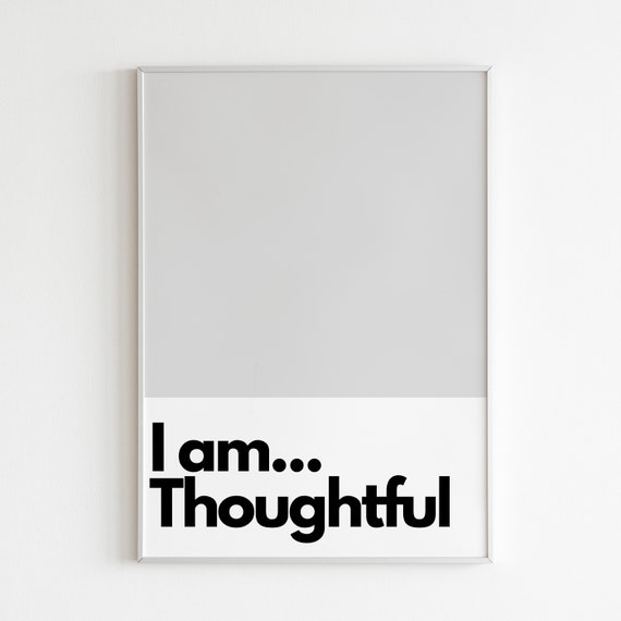 I Am Thoughtful, Kids Nursery Wall Art