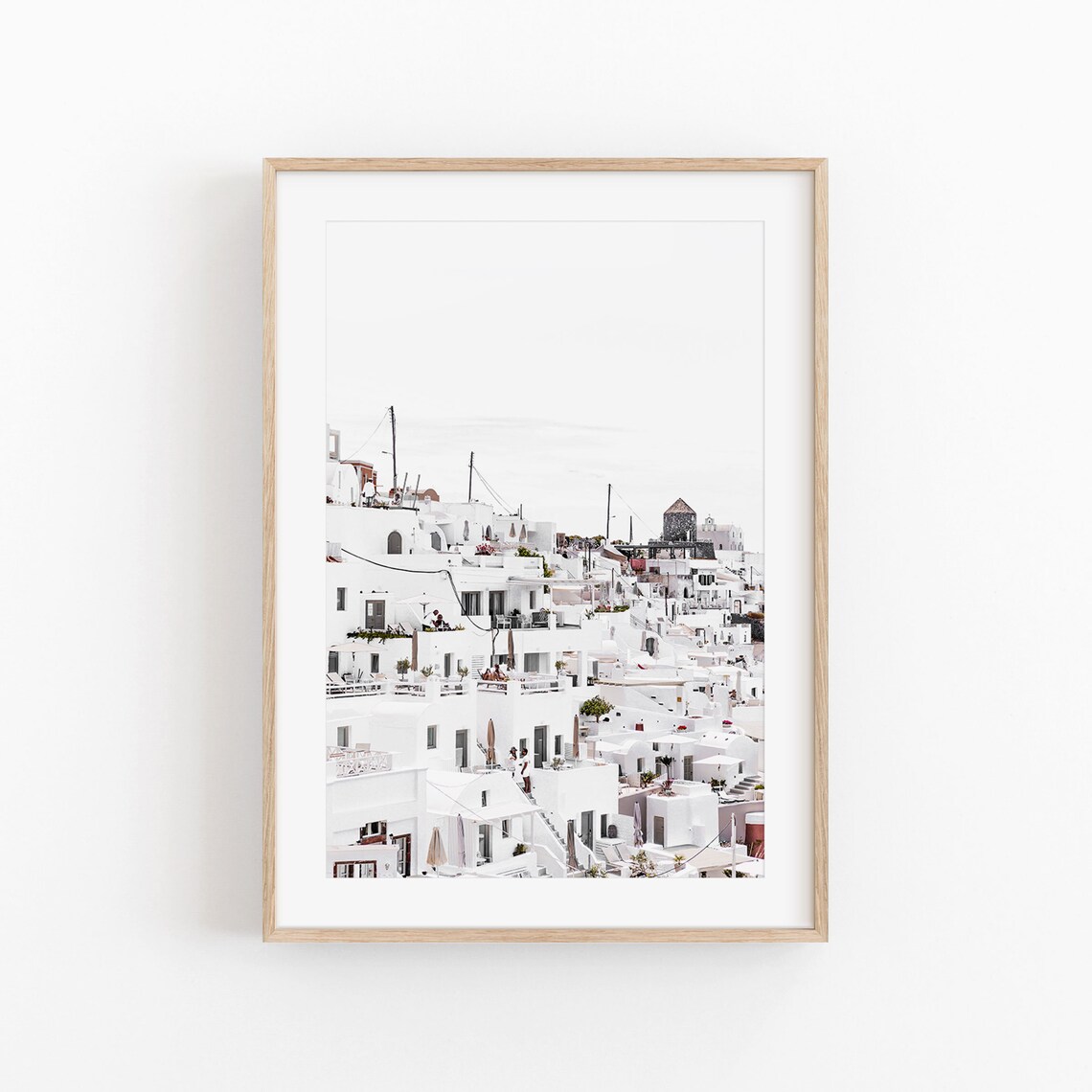 Greece Cityscape Art Print, Santorini Travel Poster - Image 3